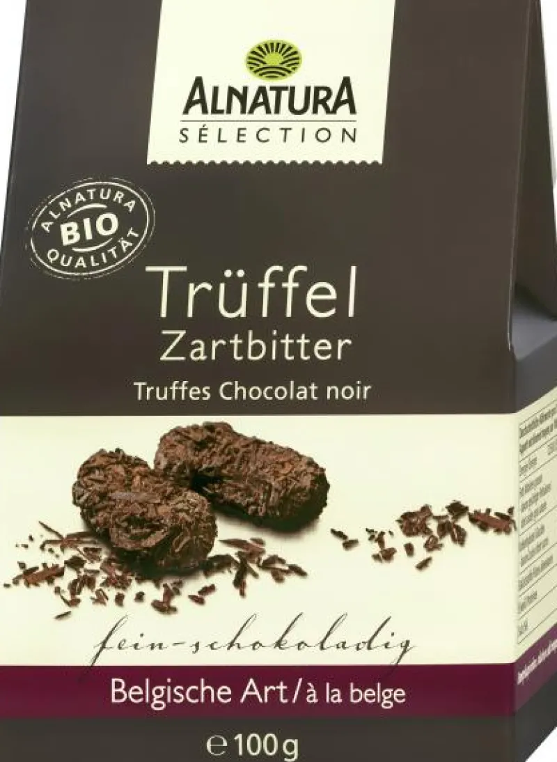 Gebäck & Schokolade|Bünting Tee Alnatura Trüffel Pralinen Belgische Art Zartbitter100 g