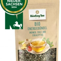 Kräutertee|Bünting Tee Bio Energiebündel Ingwer, Chili und Eukalyptus80 g