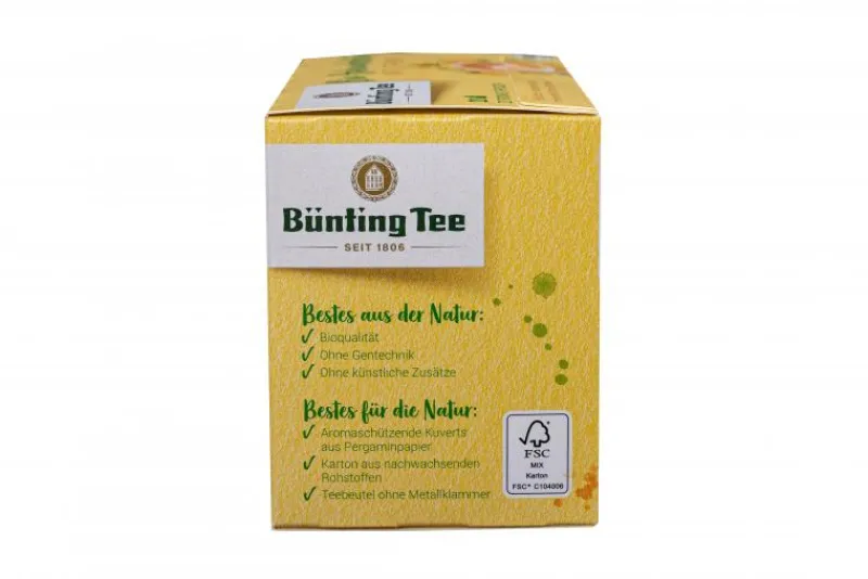 Blütentee|Bünting Tee Bio Holunderblüte mit Zitrone20 x 2,50 g
