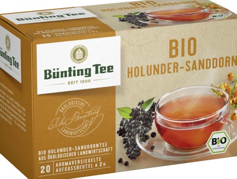 Früchtetee|Bünting Tee Bio Holunder-Sanddorn20 x 2 g