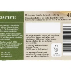 Kräutertee|Bünting Tee Bio Kräuter20 x 2 g