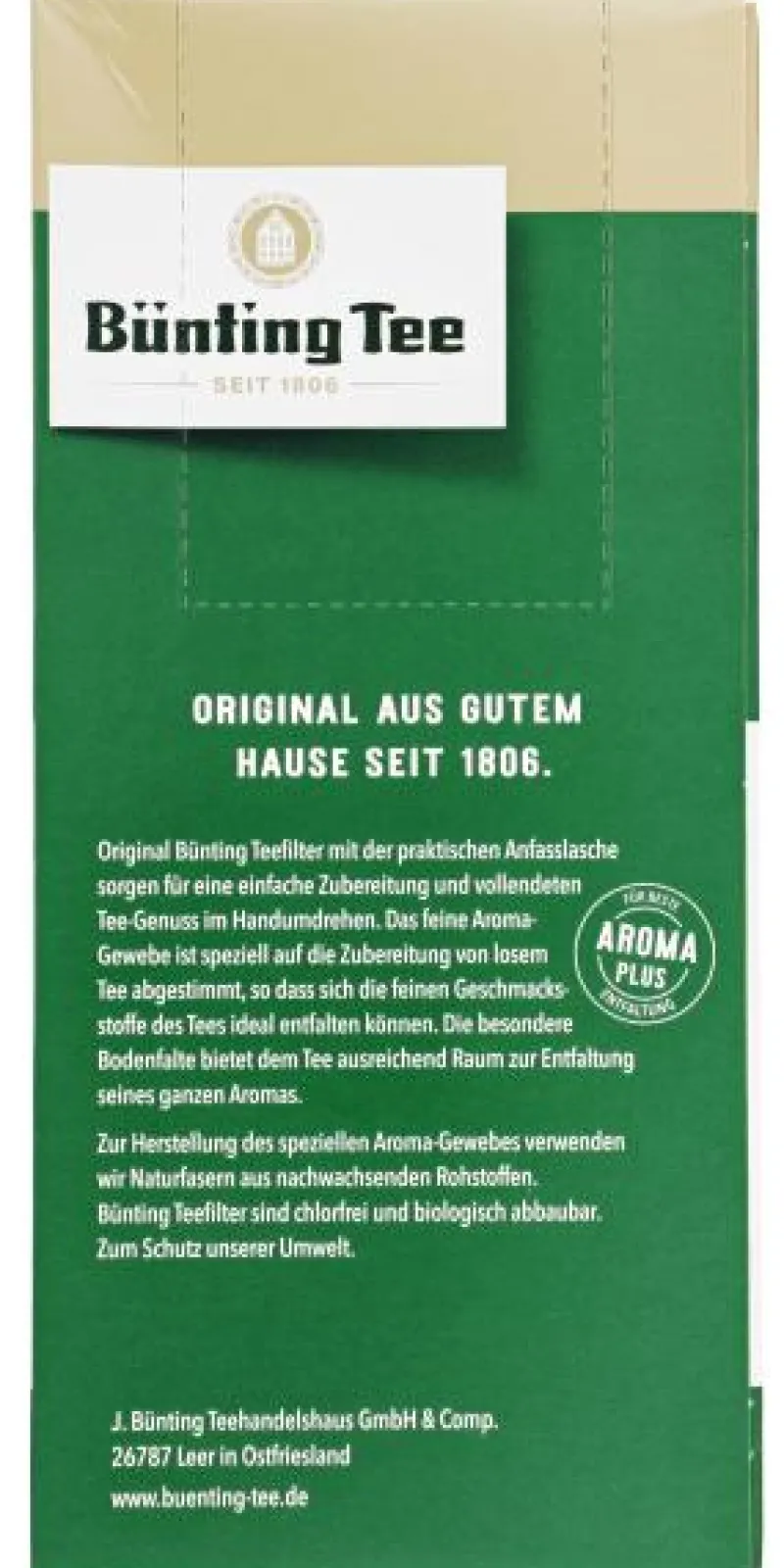 Teefilter & Teesiebe|Bünting Tee filter mit Anfasslasche100 St.