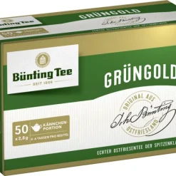 Schwarztee|Echter Ostfriesentee|Bünting Tee Grüngold Kannenbeutel50 x 2,80 g