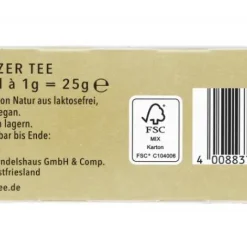 Echter Ostfriesentee|Schwarztee|Bünting Tee Grüngold Tassenbeutel25 x 1 g