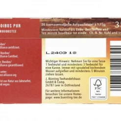 Rooibostee|Bünting Tee Rooibos Pur20 x 1,75 g