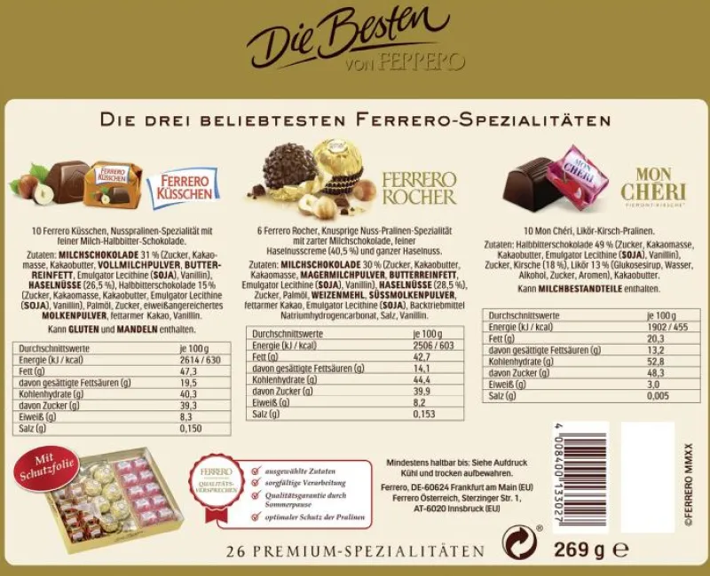 Gebäck & Schokolade|Bünting Tee Die Besten von Ferrero269 g