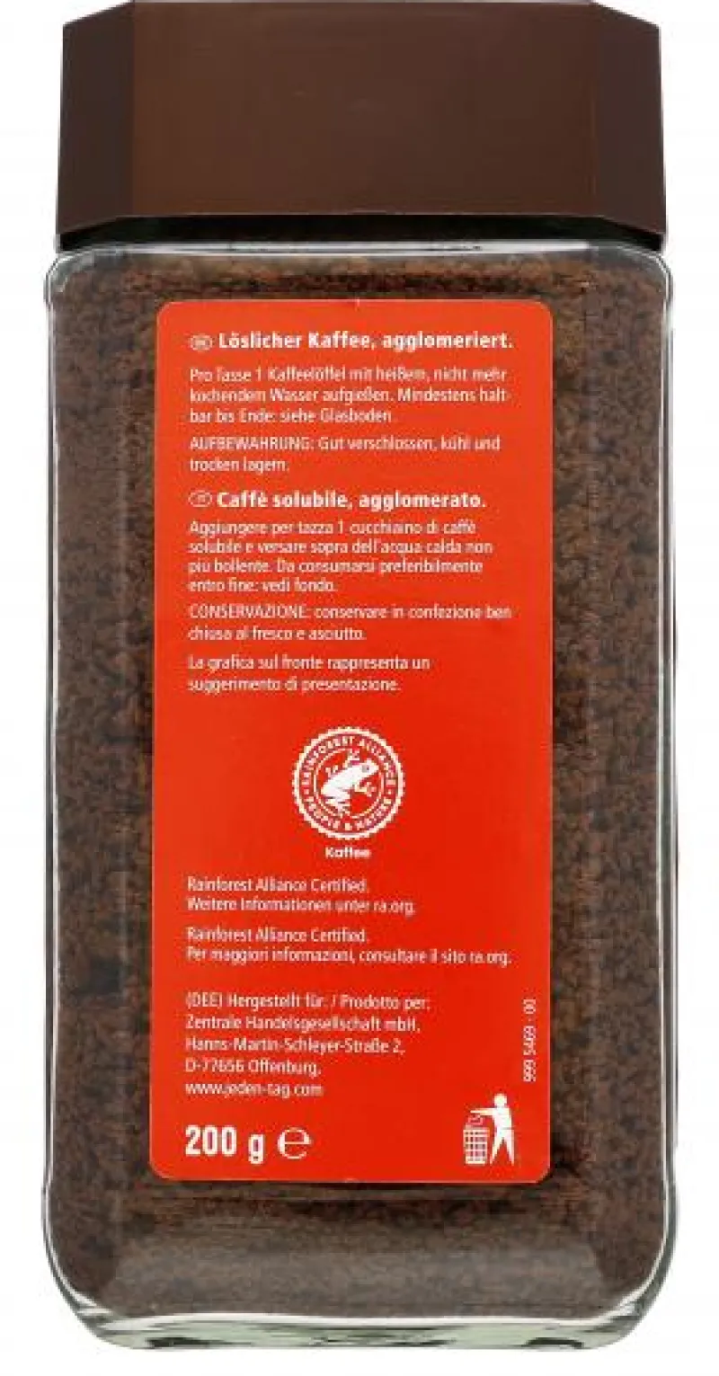 Kaffee|Bünting Tee Jeden Tag Extra löslicher Bohnenkaffee200 g