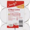 Teelichter|Bünting Tee Jeden Tag Maxi-Lichte weiß12 St.