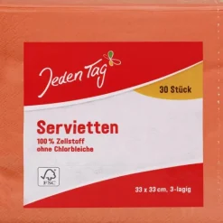 Servietten|Bünting Tee Jeden Tag Servietten 33x33cm mandarine30 St.