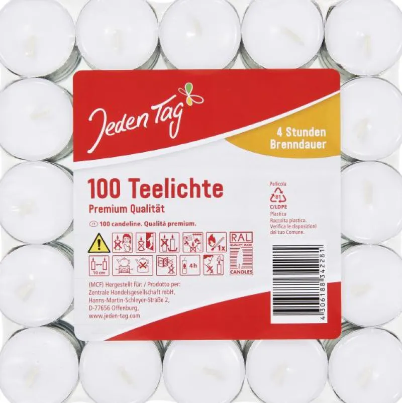Teelichter|Bünting Tee Jeden Tag Teelichte100 St.