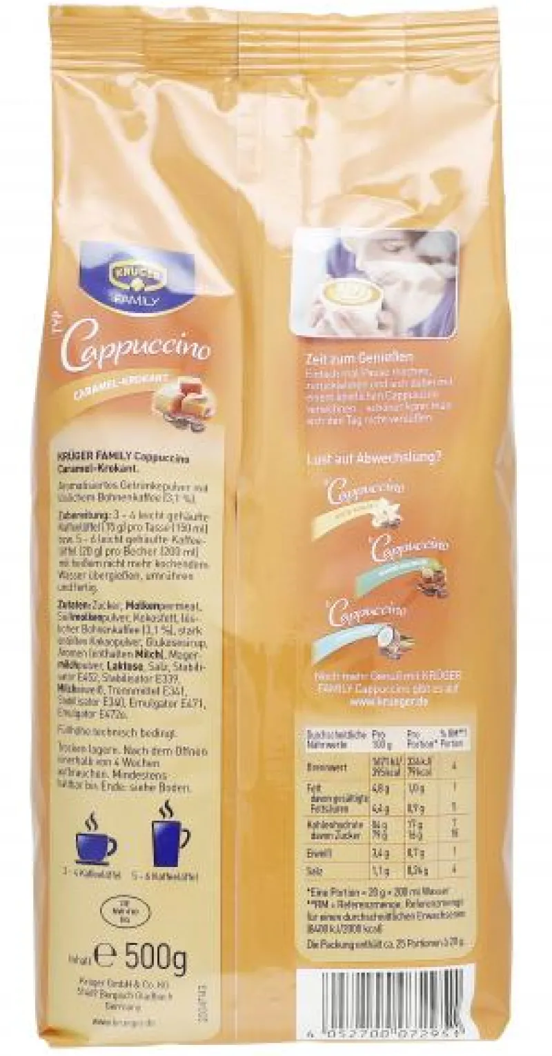 Kaffee|Bünting Tee Krüger Family Cappuccino Caramel-Krokant500 g