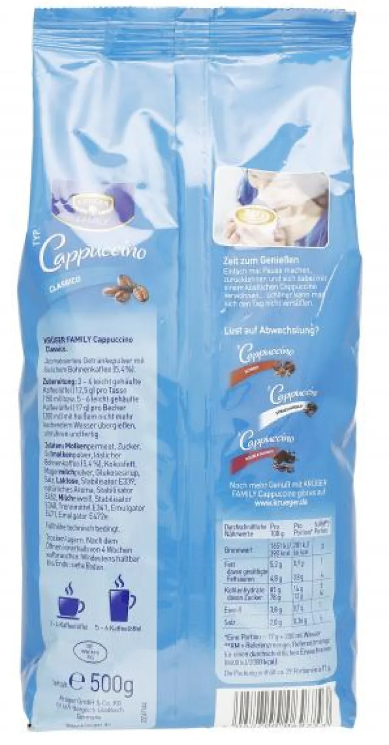 Kaffee|Bünting Tee Krüger Family Cappuccino Classico500 g