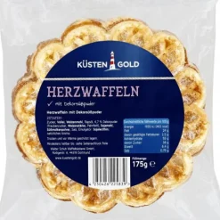 Gebäck & Schokolade|Bünting Tee Küstengold Herzwaffeln175 g