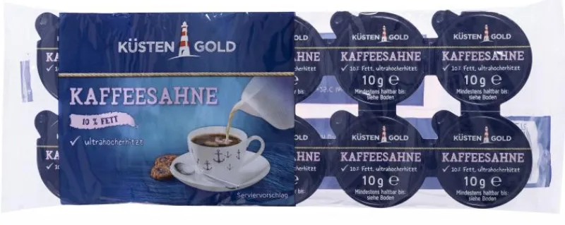 Milch & Sahne|Bünting Tee Küstengold Kaffeesahne 10 x 10 g