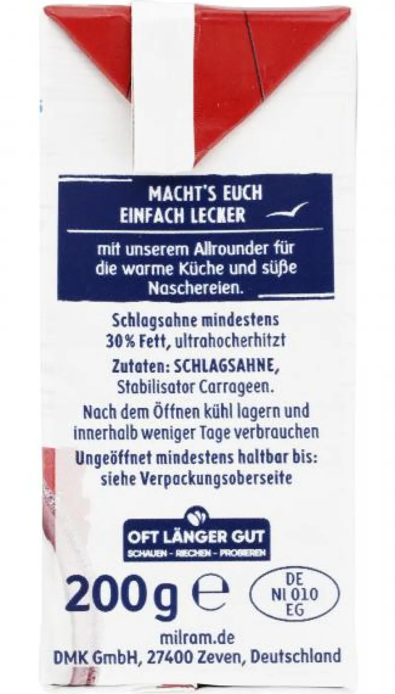 Milch & Sahne|Bünting Tee Milram H-Schlagsahne 300 g