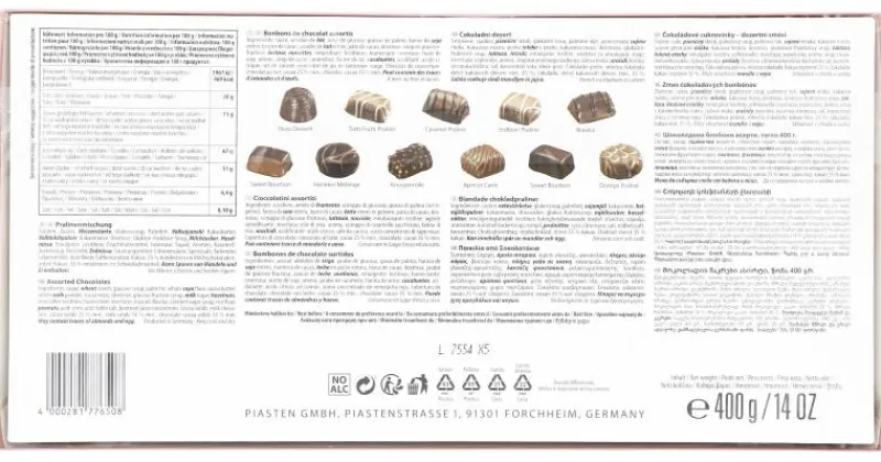 Gebäck & Schokolade|Bünting Tee Piasten Premium Praline Selection400 g